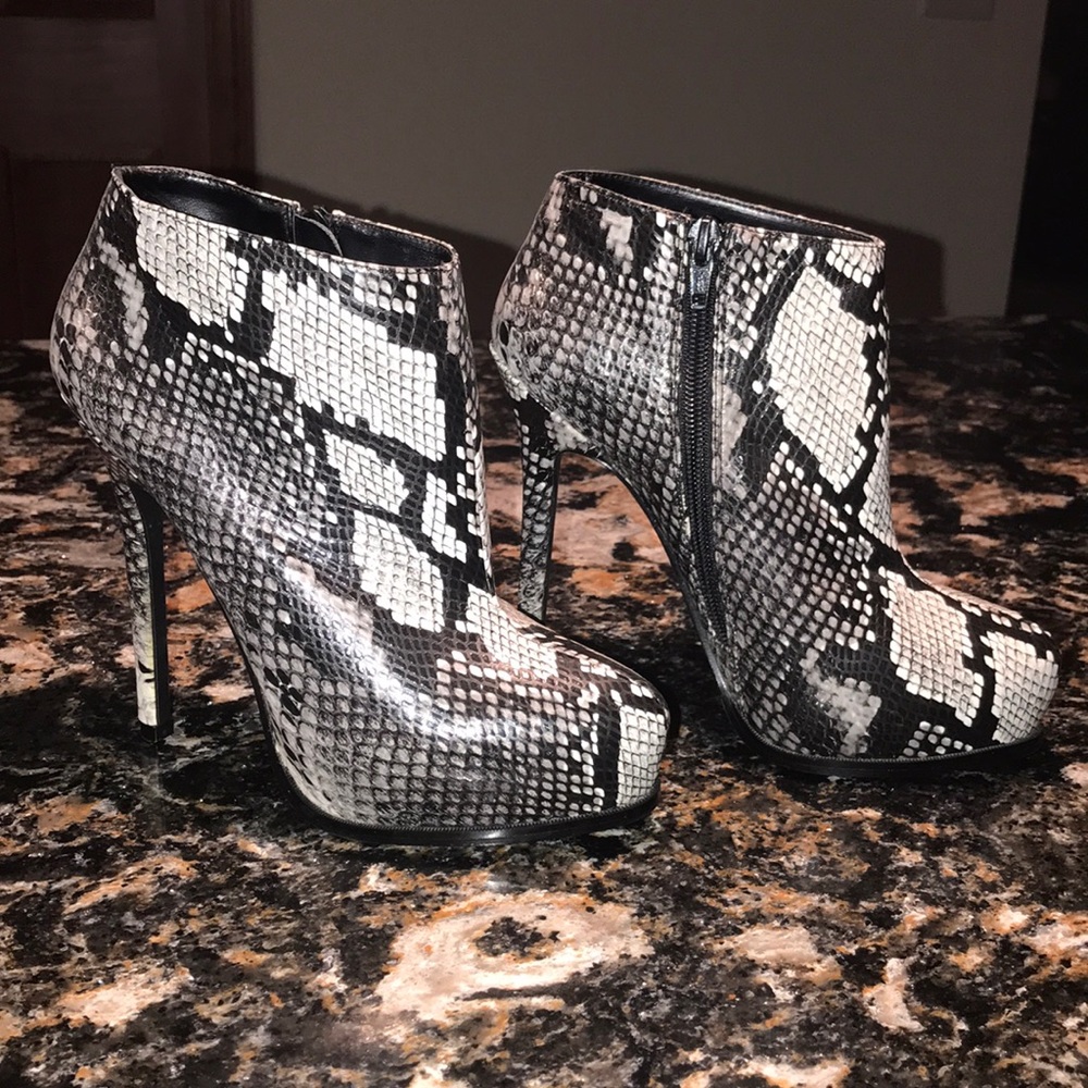 Aldo Desano Snake Skin Booties